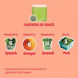 Emballage biologique 8Greens Supergreens prêt à être utilisé quotidiennement.