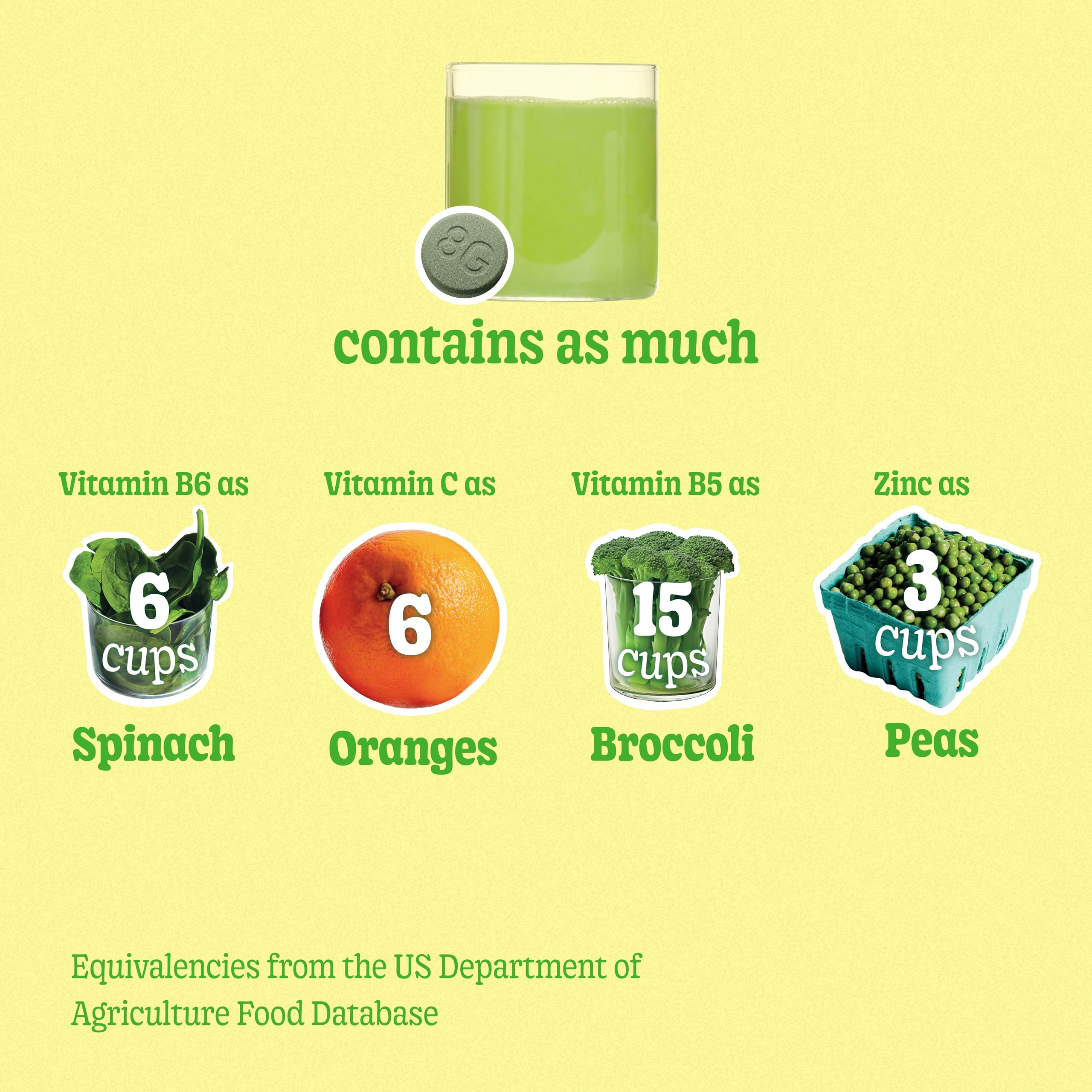 Ingrédients 8Greens Supergreens affichés: spiruline, chlorelle, Aloe vera et plus