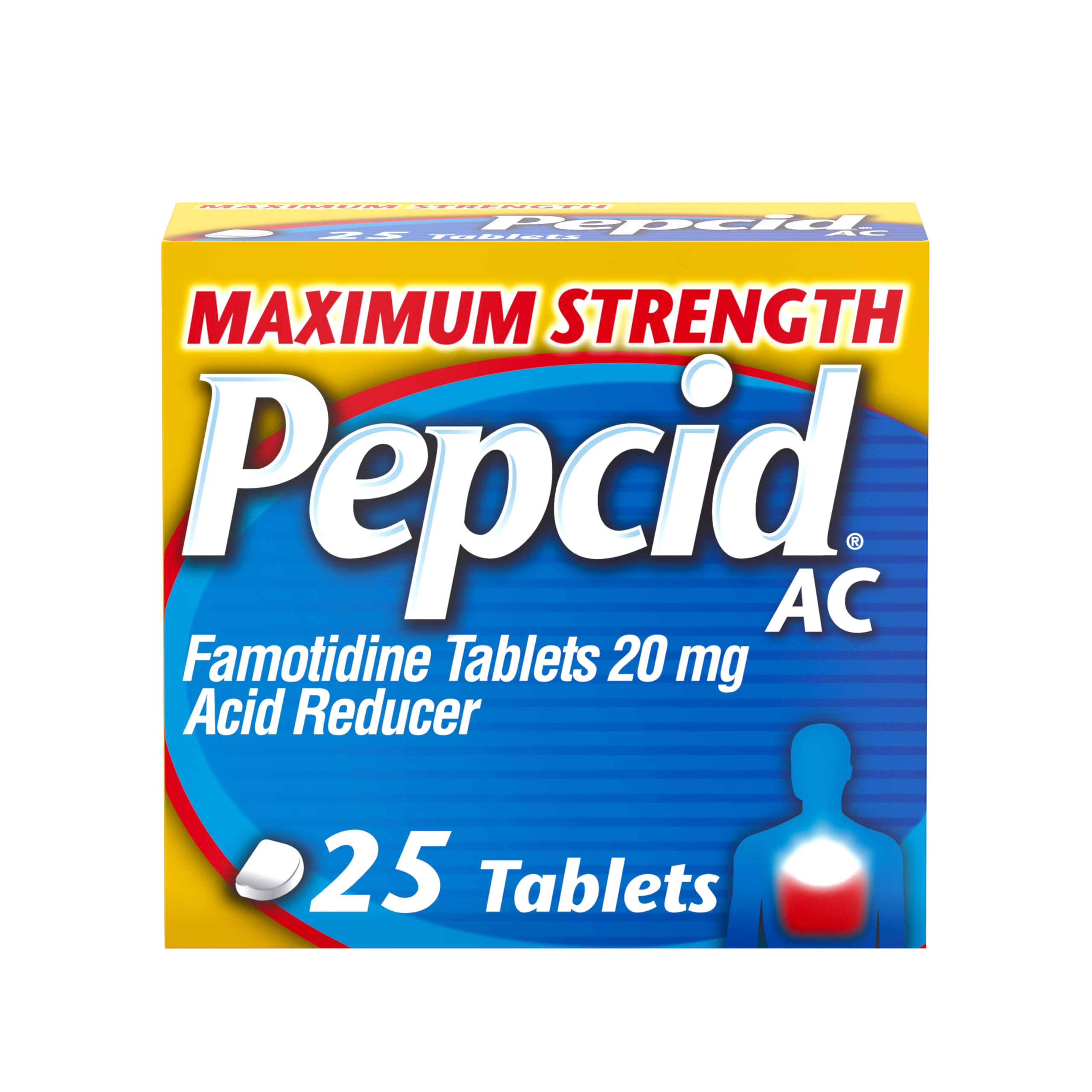 Pepcid AC pilules de soulagement rapide contre les brûlures d'estomac.