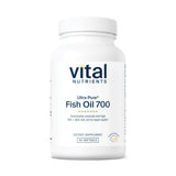 Vital Nutrients Ultra Pure Poisson 700, bouteille en vedette, potentiel soutien cardio-vasculaire et cérébral.