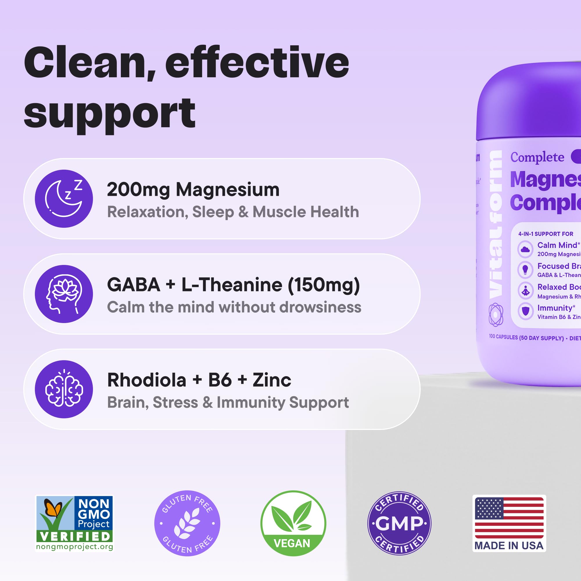 VitalForm Etiquette Bouteille — emballage clair et informatif