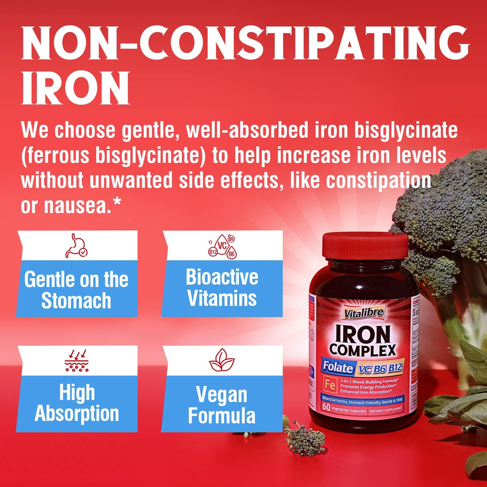 Vitalibre sans OGM et sans gluten, formule claire.