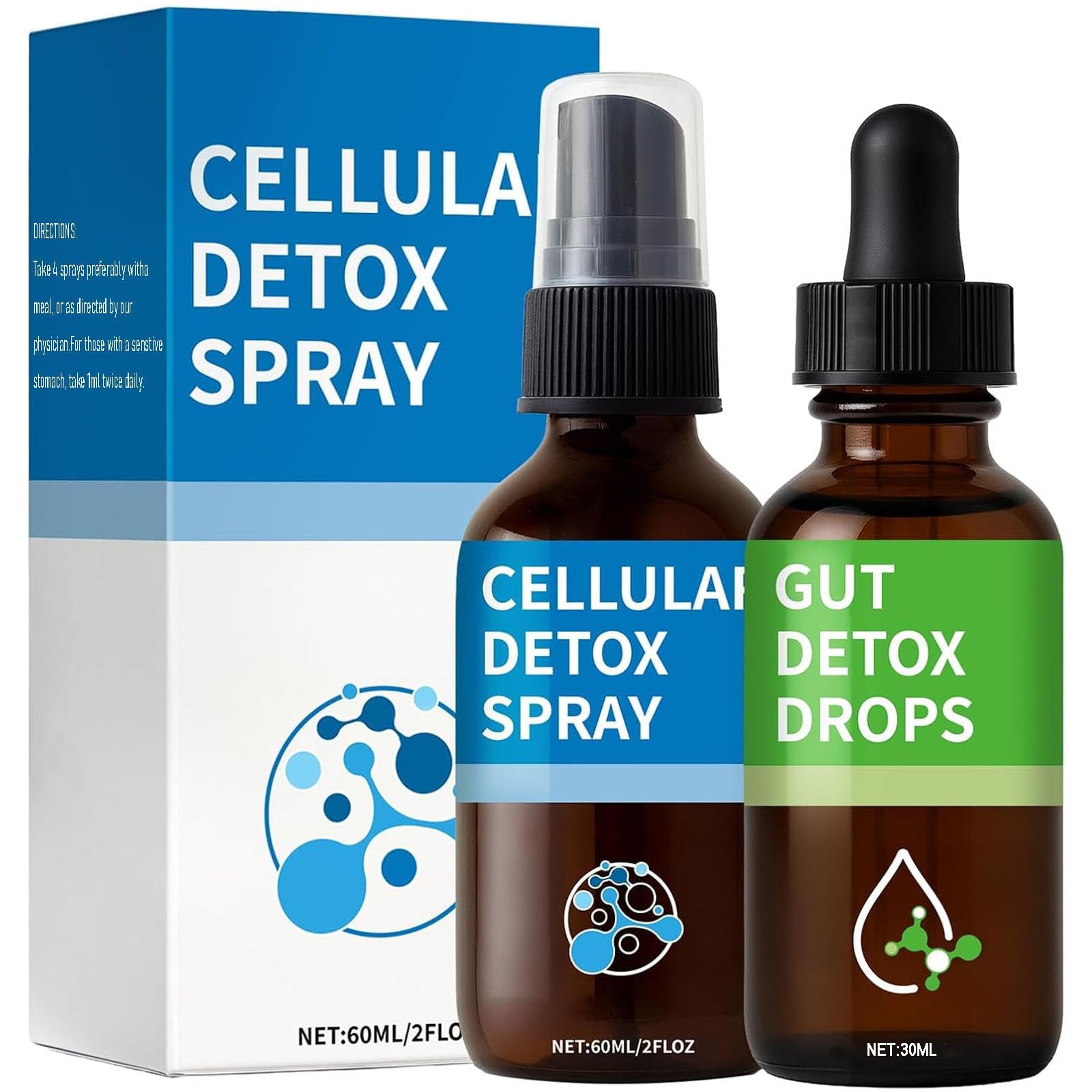 Aacnre Detox Pack gouttes de zéolite: utilisation facile au quotidien.