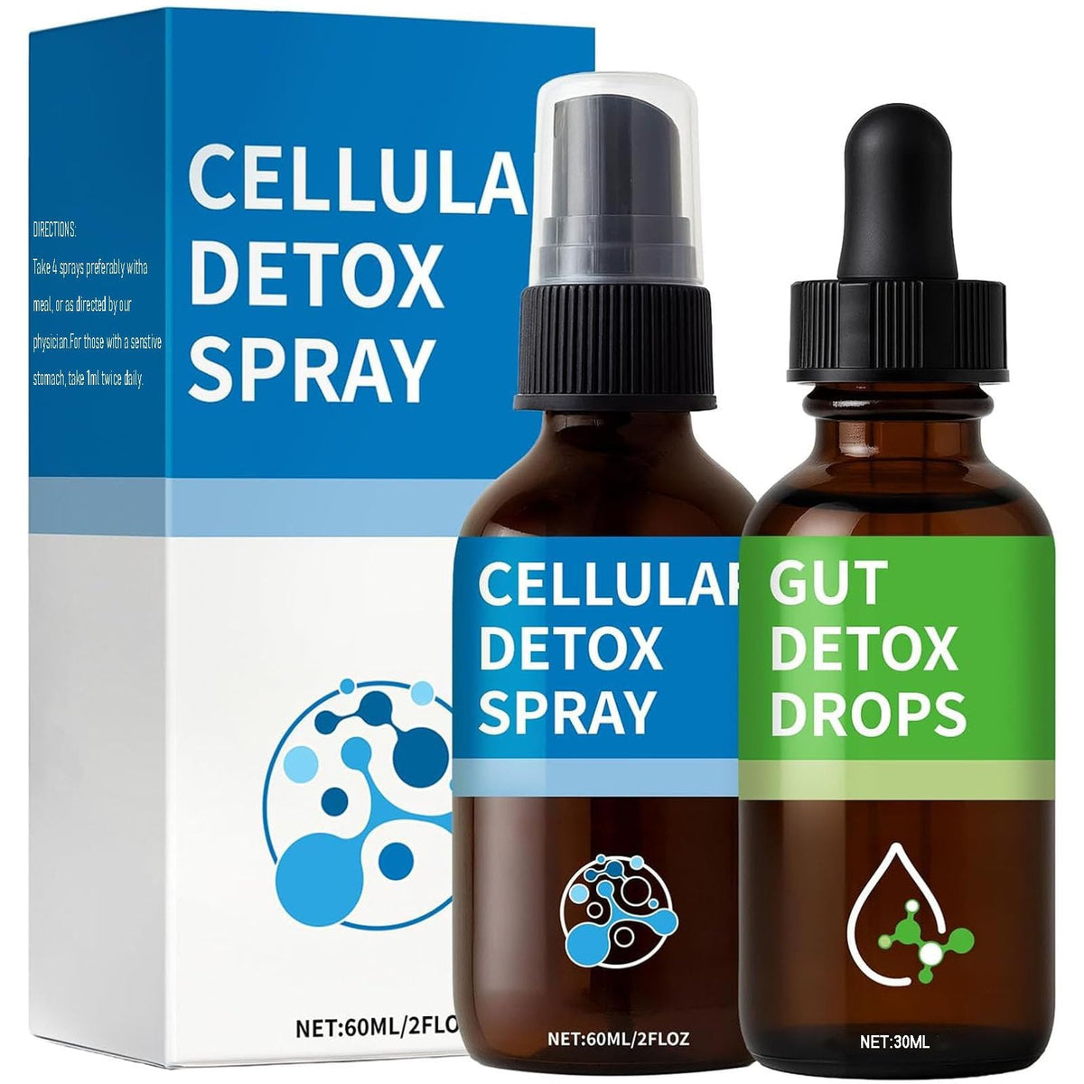 Aacnre Detox Pack gouttes de zéolite: utilisation facile au quotidien.