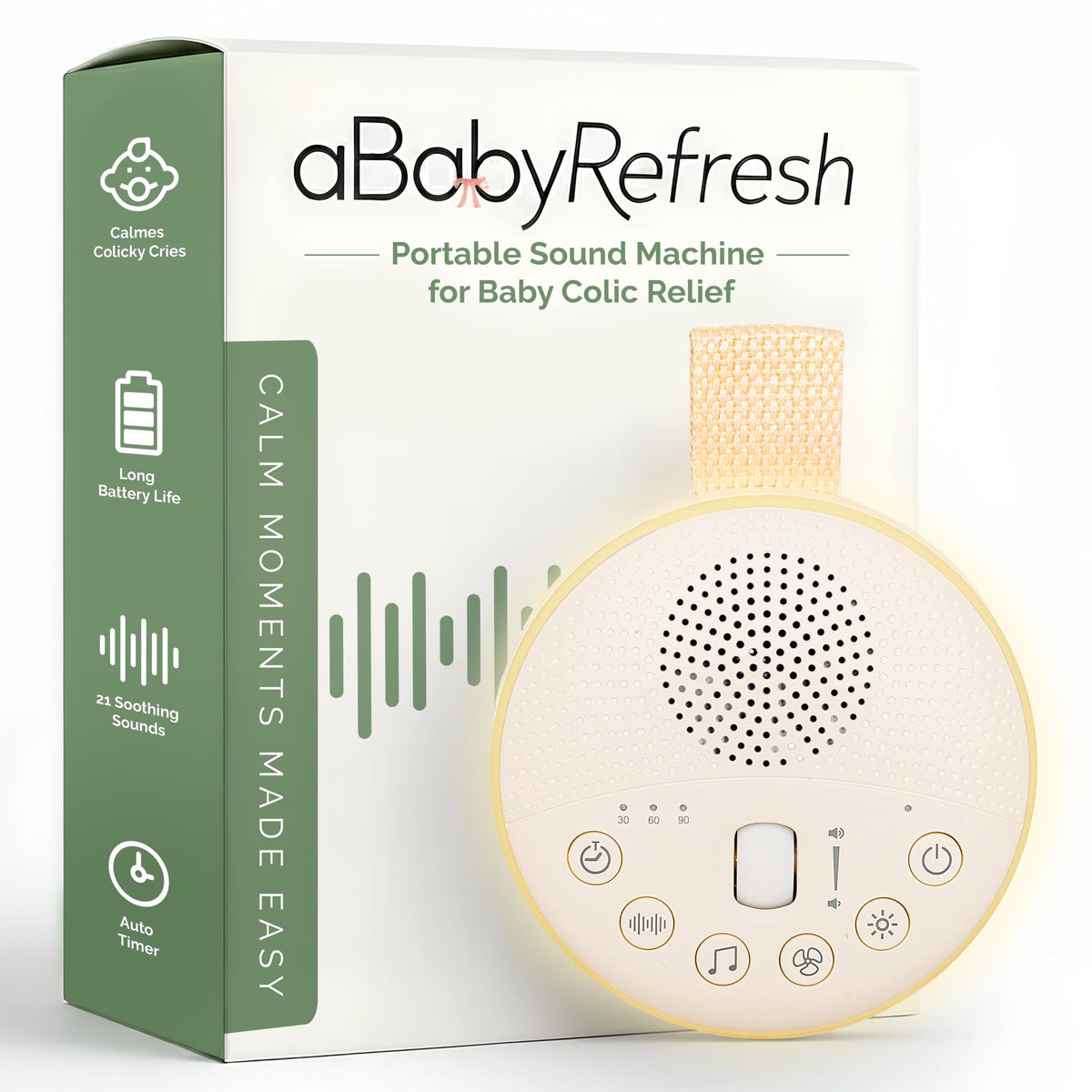 ABABY REFRESH machine à sons pour coliques, apaisante pour les nuits.
