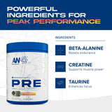 ABE all black everything AN Performance Pre-Workout Peach Mango avec cuillère de mesure pour une portion précise