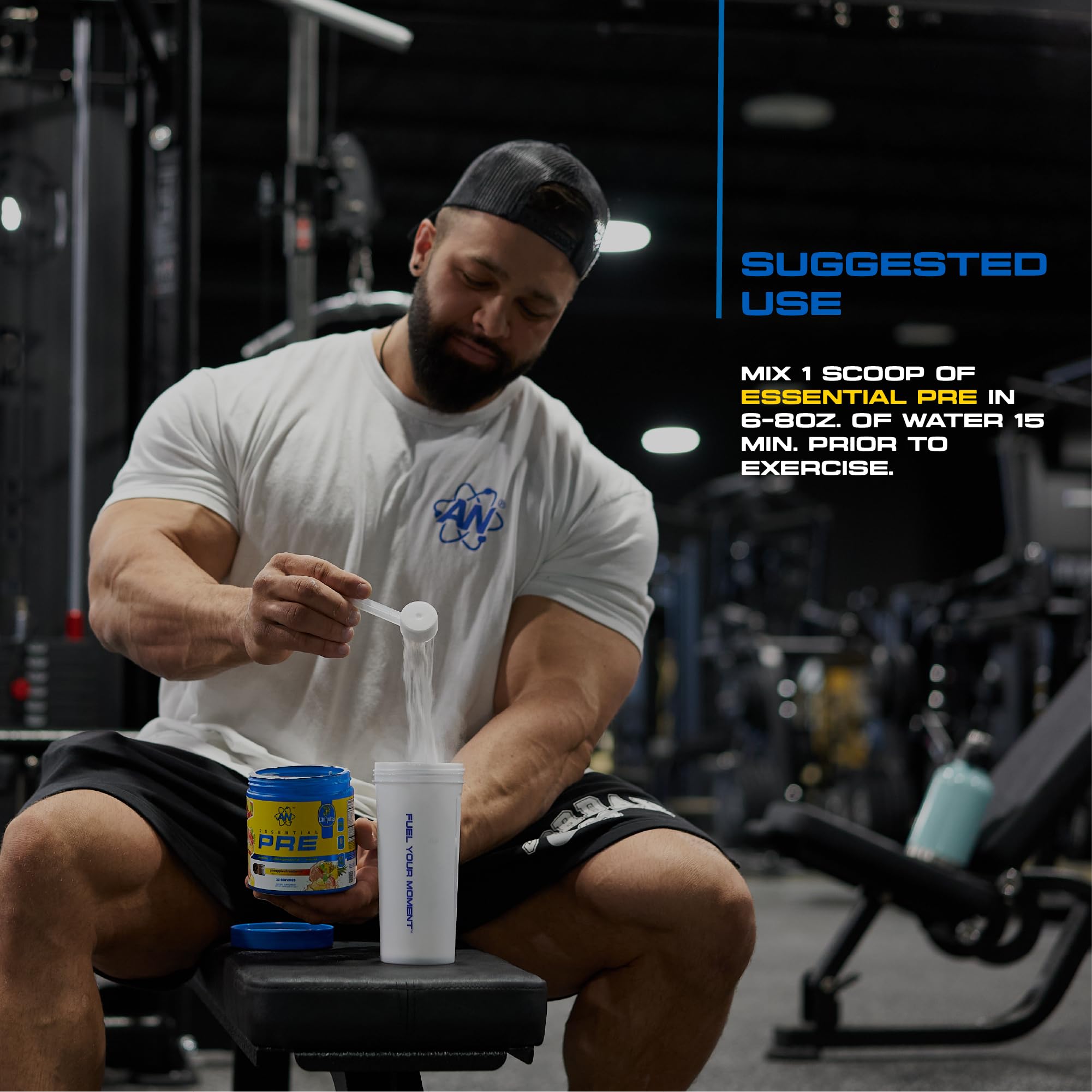 ABE All Black Everything Essentials Preworkout — étiquette vegan et sans gluten, choix sûr.