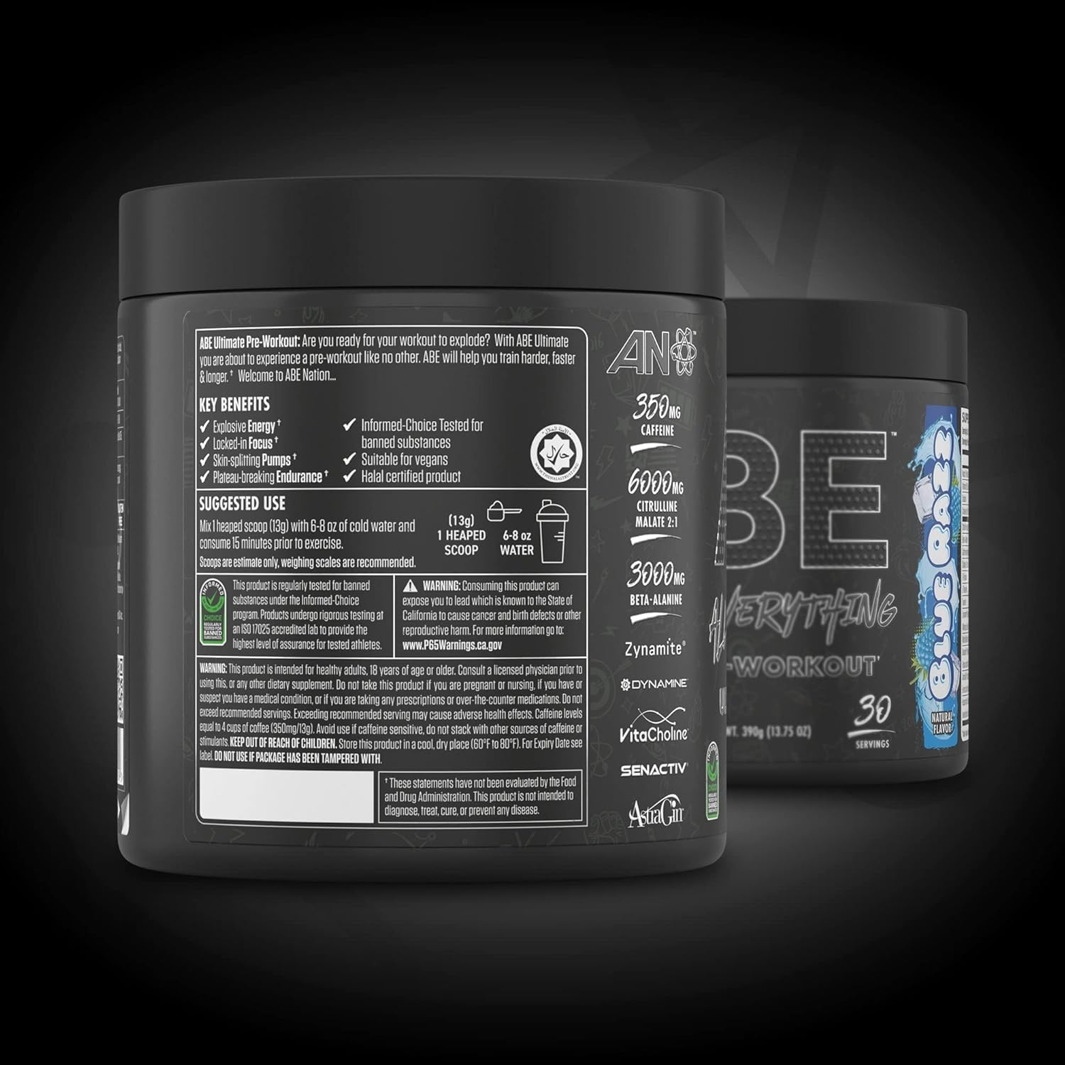 ABE Tout-en-Noir Pré-entraînement, emballage-sac sport – format pratique pour la salle.
