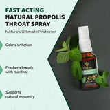 Abeille et Toi Propolis Spray, embout mentholé pour une fraîcheur rapide.