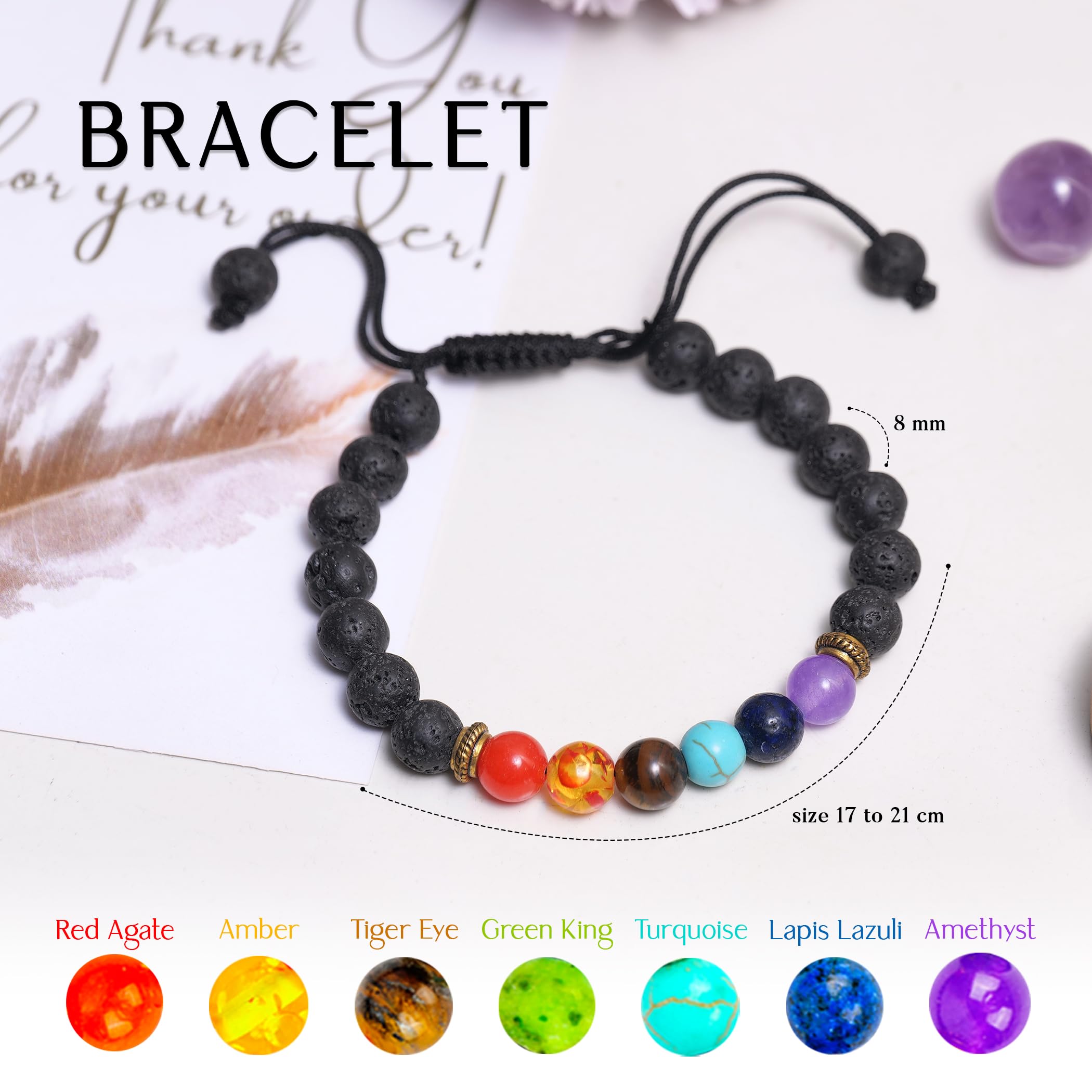 ABHISUBYA arbre sept chakras pierres multicolores pour équilibre des chakras.