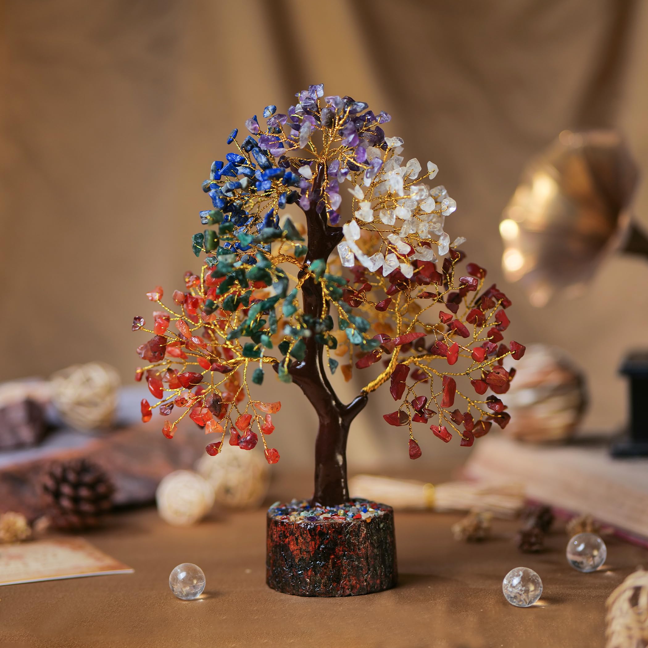 ABHISUBYA arbre sept chakras aide au sommeil réparateur et à la détente.