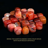 ABHISUBYA Carnelian – Décoration maison chaleureuse avec pierres orange.