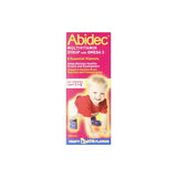 Abidec Sirop Multivitamines Omega3, soutien croissance et concentration pour les enfants.
