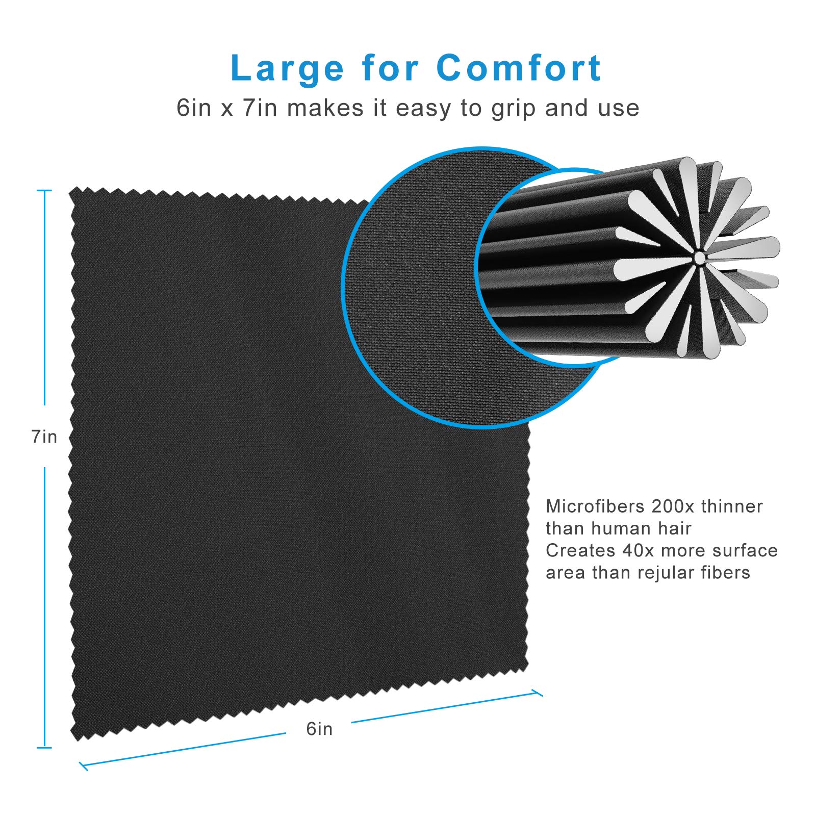 Lot Ablethe de 18 lingettes microfibre, pratique pour voyage et rangement.