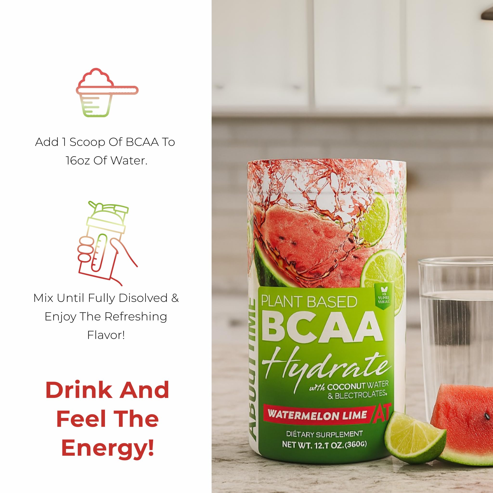 About Time BCAA Hydration boisson post-entraînement idéale pour réhydrater après l'effort