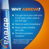 Abreva application ciblée sur bouton de fièvre.