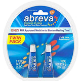 Abreva tube 0,07 oz, application directe sur bouton de fièvre.