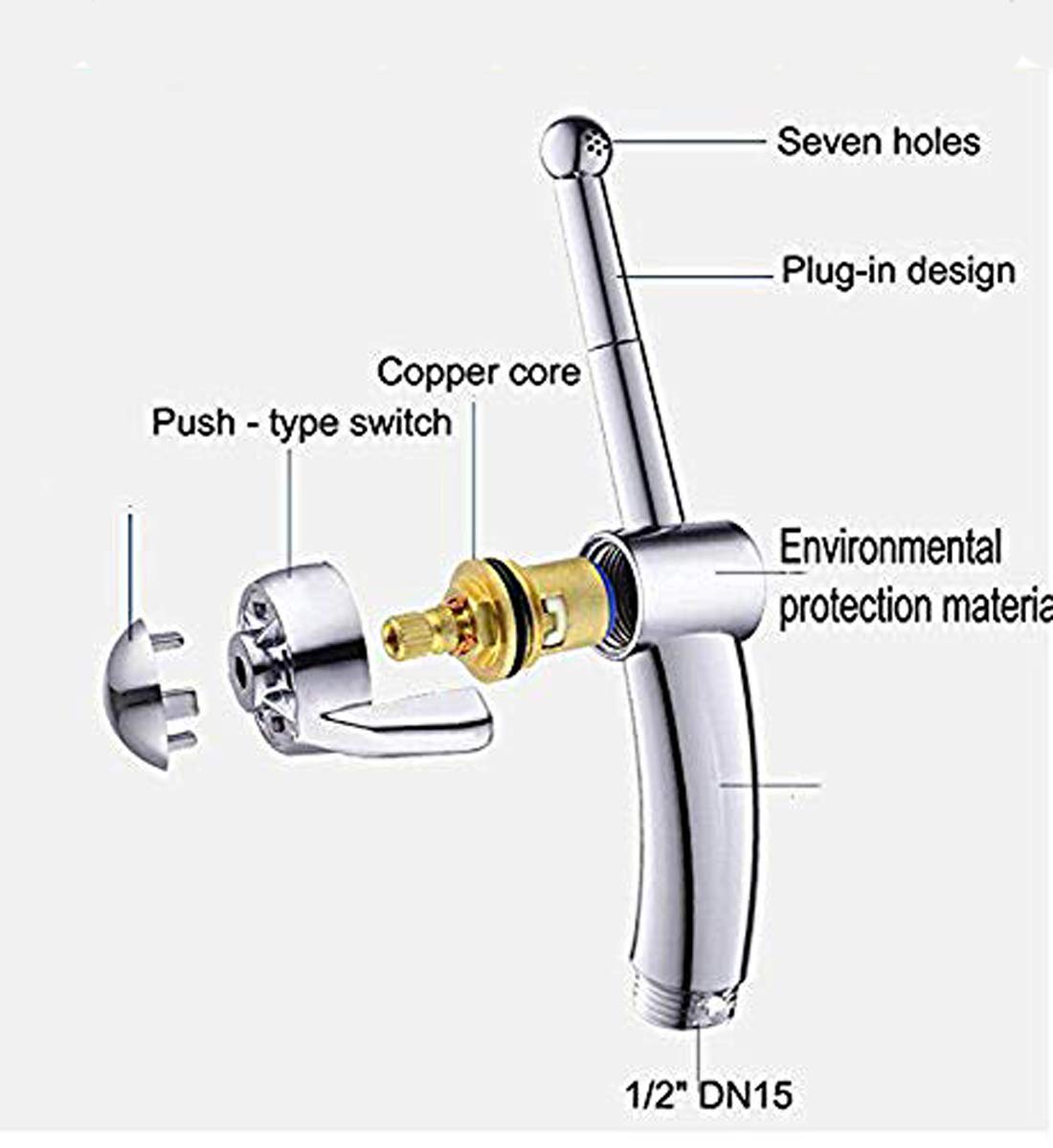 Absok ensemble d'accessoires douche polyvalent pour une utilisation flexible