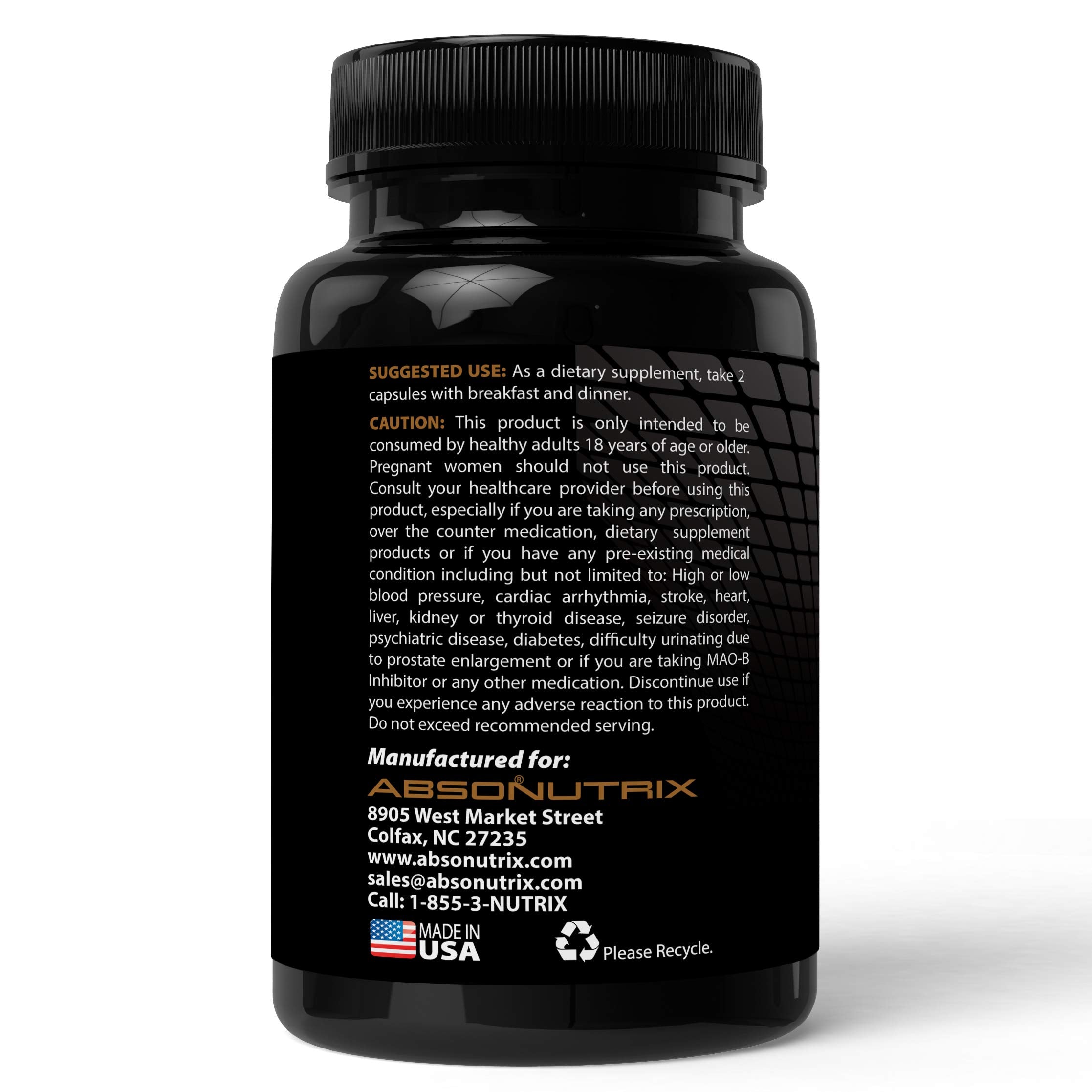 Absonutrix Cissus Quadrangularis Xtreme bouteille – emballage durable et portable