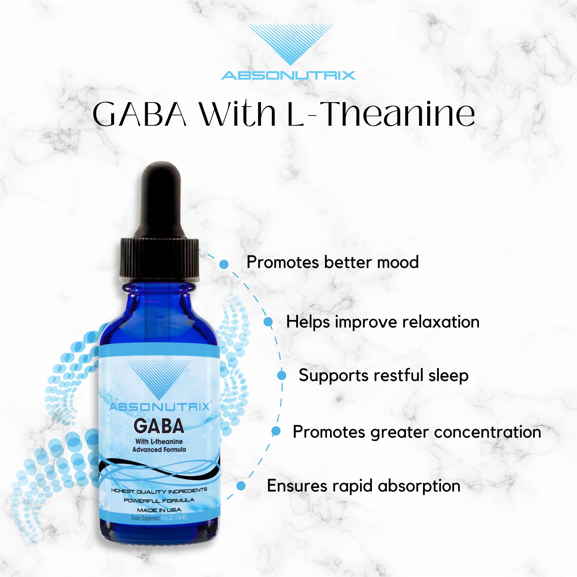 Absonutrix GABA L-Theanine, sans OGM pour un usage quotidien.