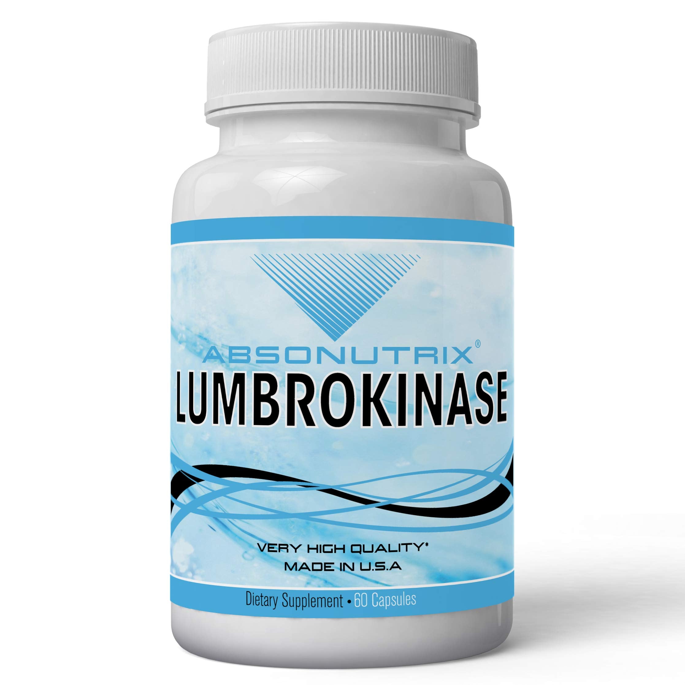 Absonutrix Lumbrokinase - bouteille 40 mg, capsules végétales faciles à avaler.