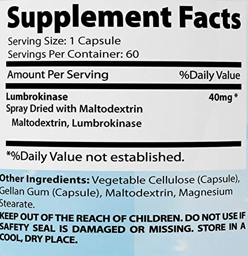 Absonutrix Lumbrokinase - emballage fabriqué aux États‑Unis, contrôle qualité.