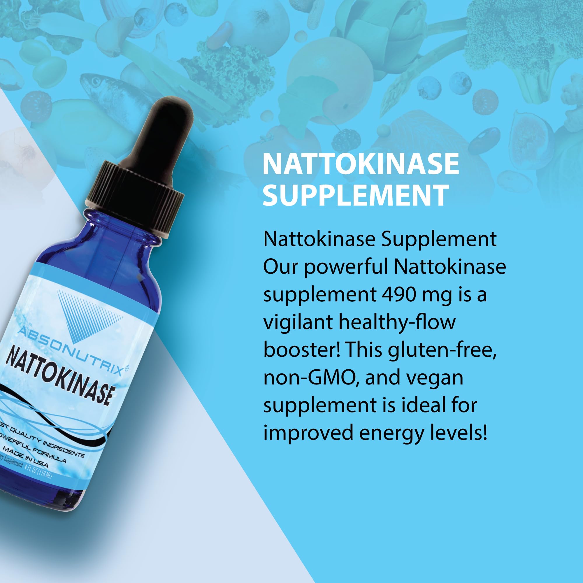 Absonutrix nattokinase produit non-OGM garantissant une formulation pure.