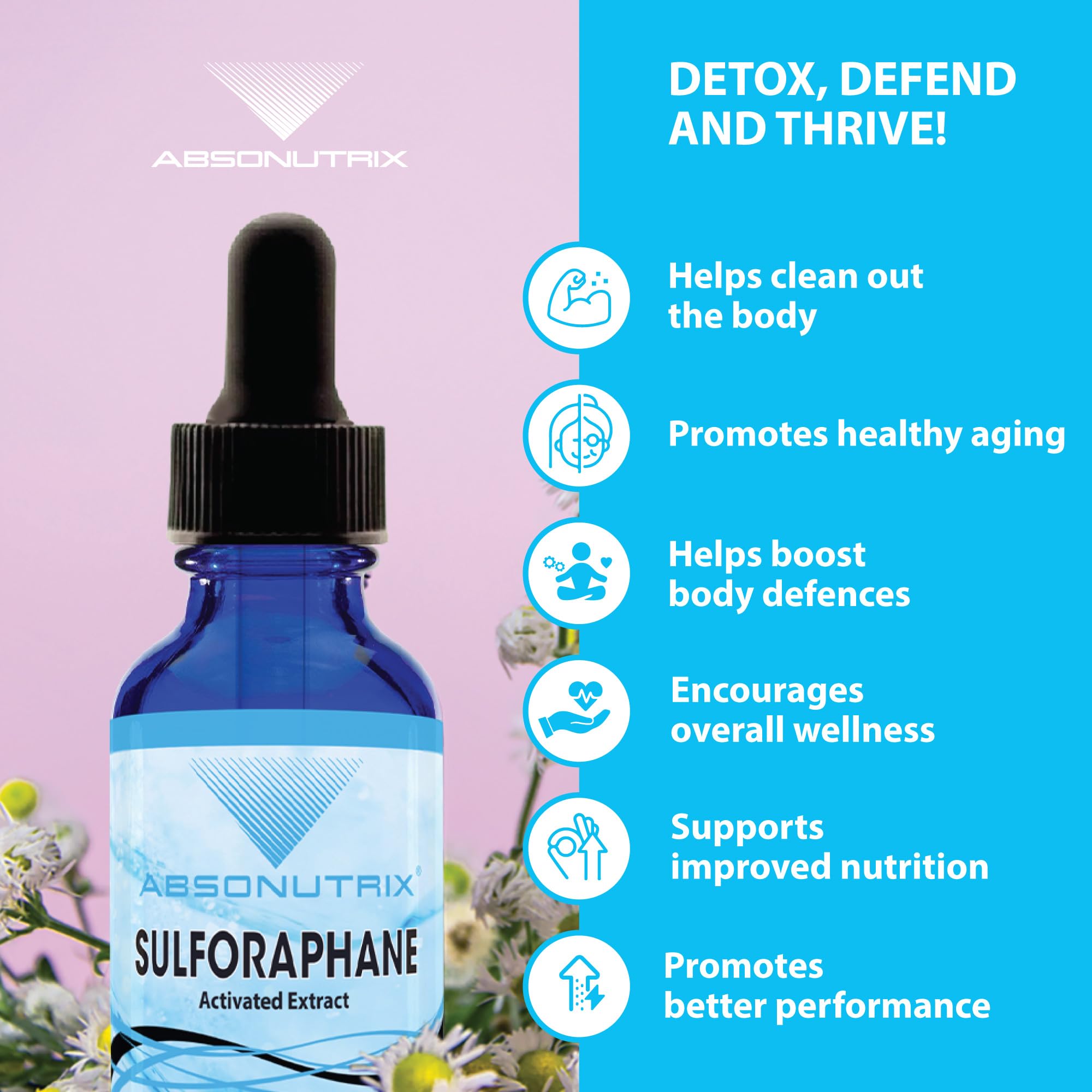 Absonutrix Sulforaphane – 20 mg par portion, intégration facile dans votre routine.