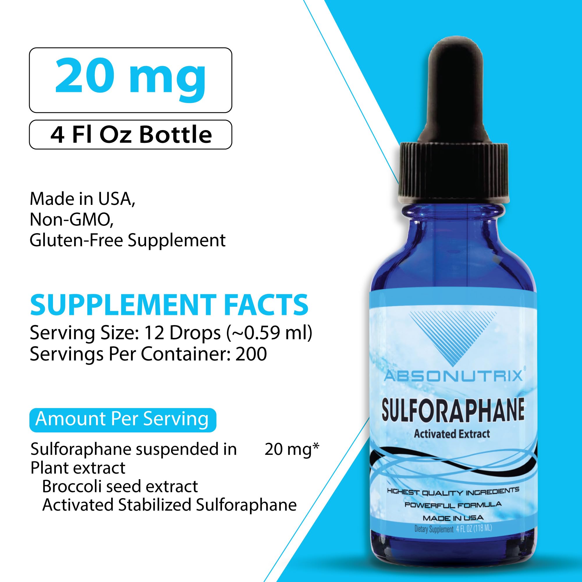Absonutrix Sulforaphane – absorption améliorée grâce à la forme liquide.