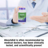 AbsorbAid est montré comme étape pratique pour une digestion plus fluide après repas.