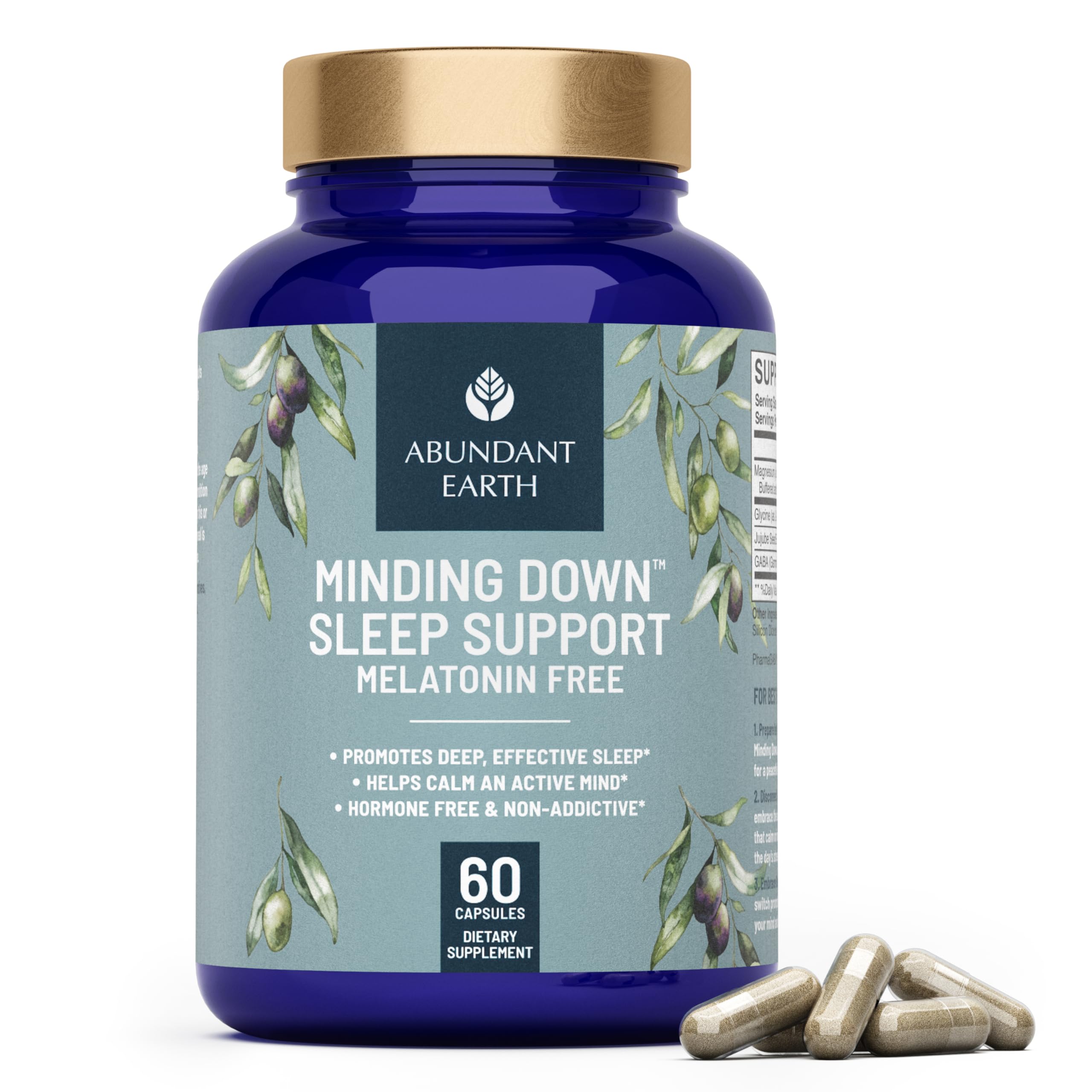 Abundant Earth Sommeil Naturel – bouteille de gélules potentiellement plus reposant
