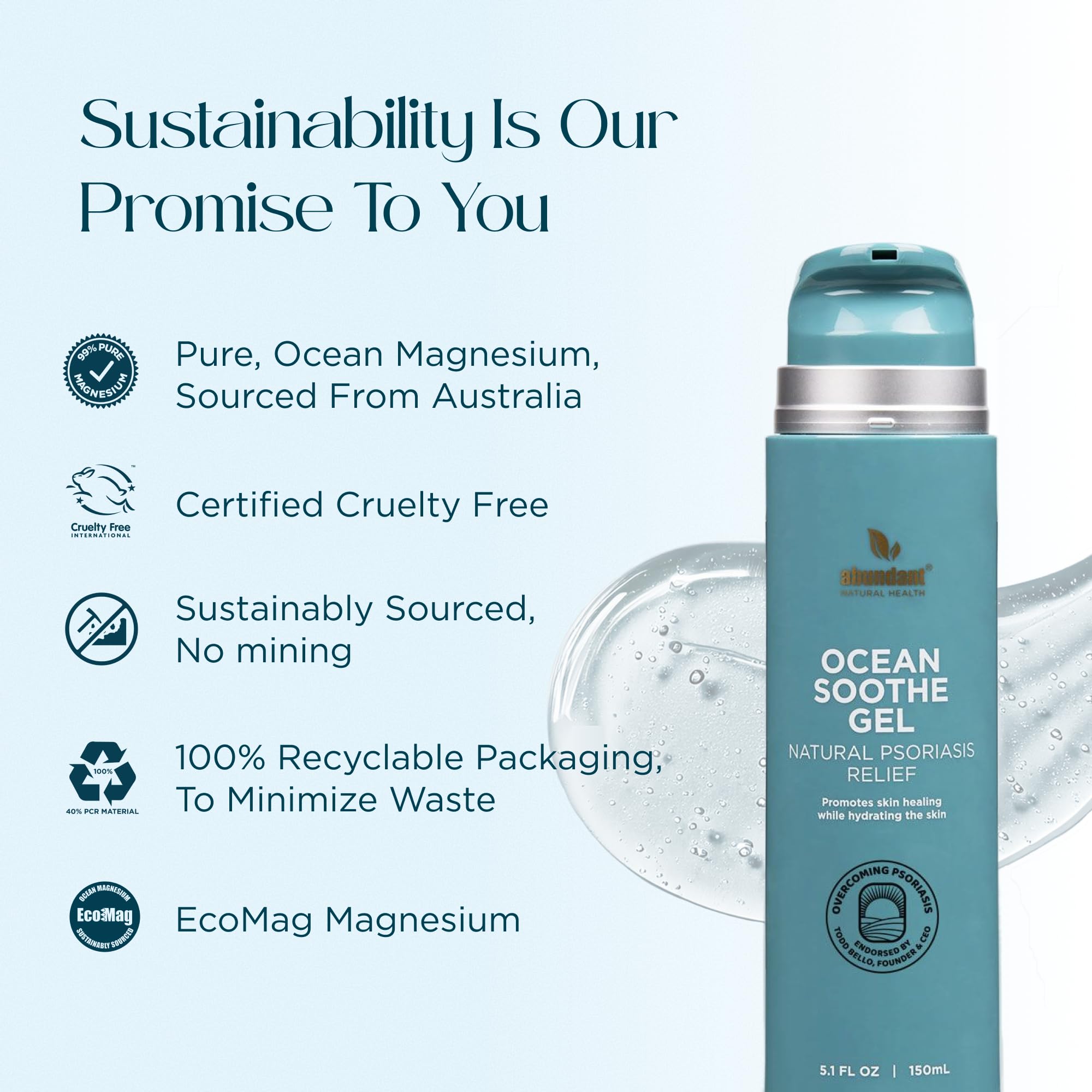 Gel Océan Soulage glisse facilement sur la peau sèche et sensible.