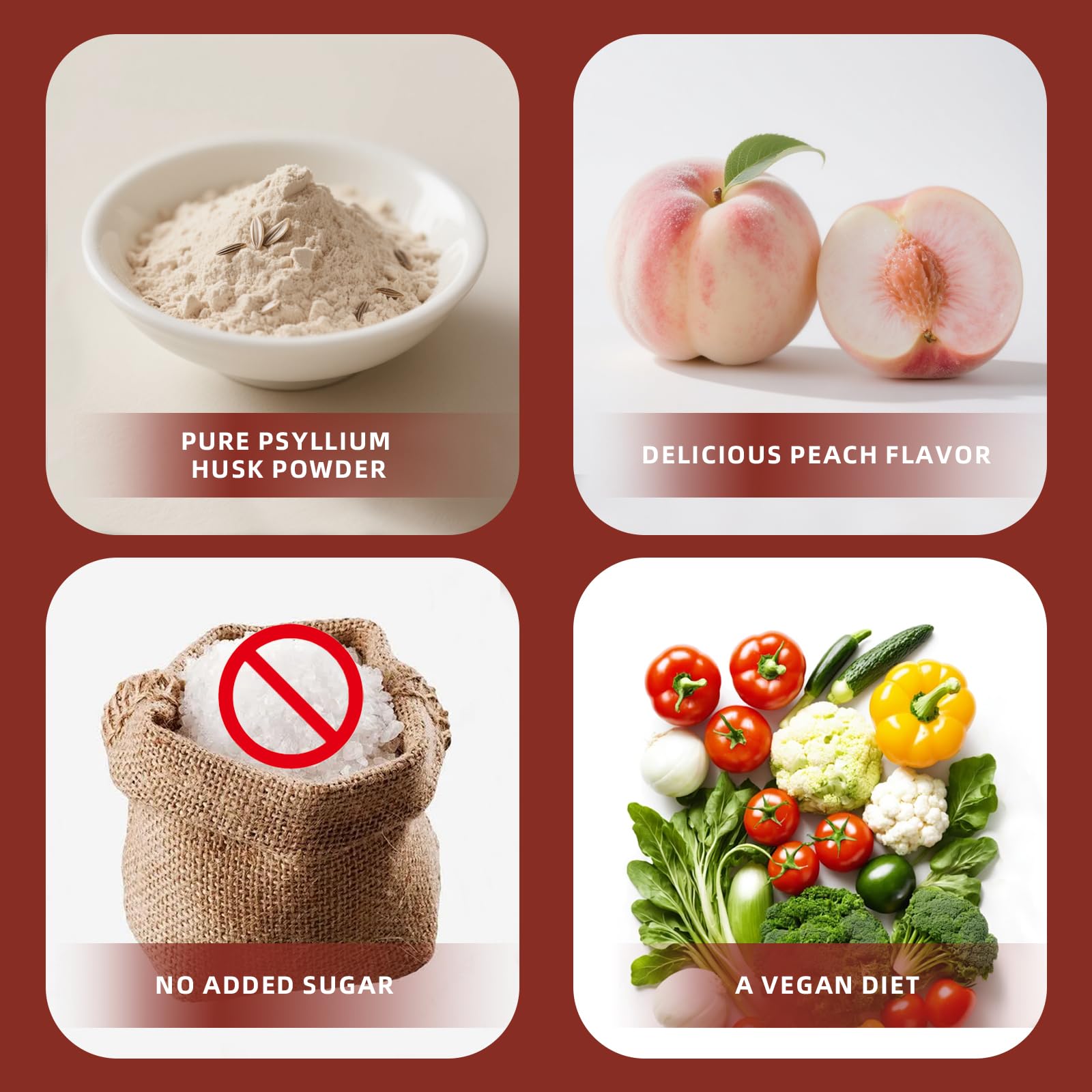 ABYSSUS Gommes psyllium pêche, texture douce et agréable à mâcher
