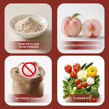 ABYSSUS Gommes psyllium pêche, texture douce et agréable à mâcher