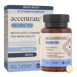 Accentrate Neuro 110 — bouteille et tablettes, soutien potentiel à la concentration