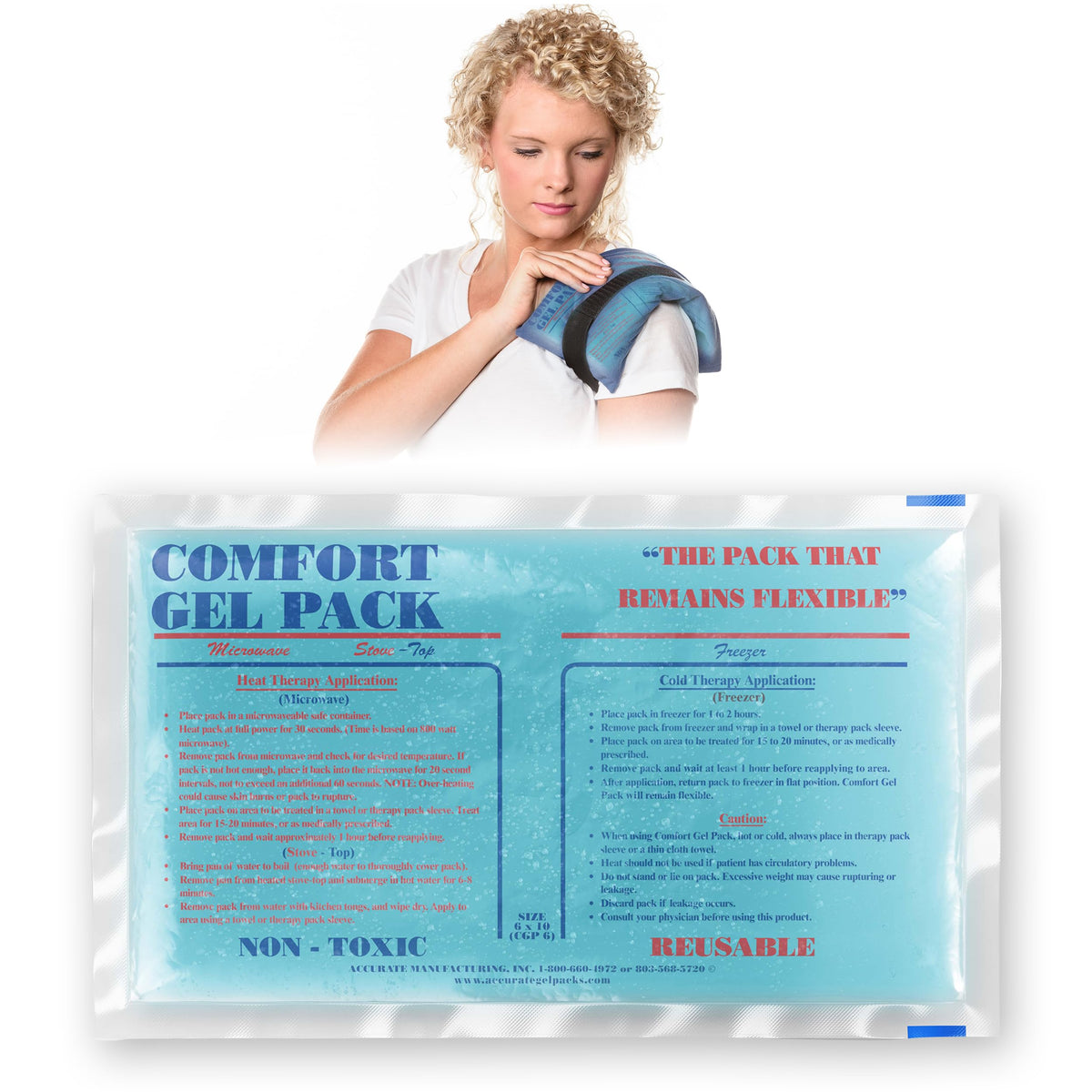 Pack gel Accurate 6x10 pour le cou, chaleur ciblée et souplesse.