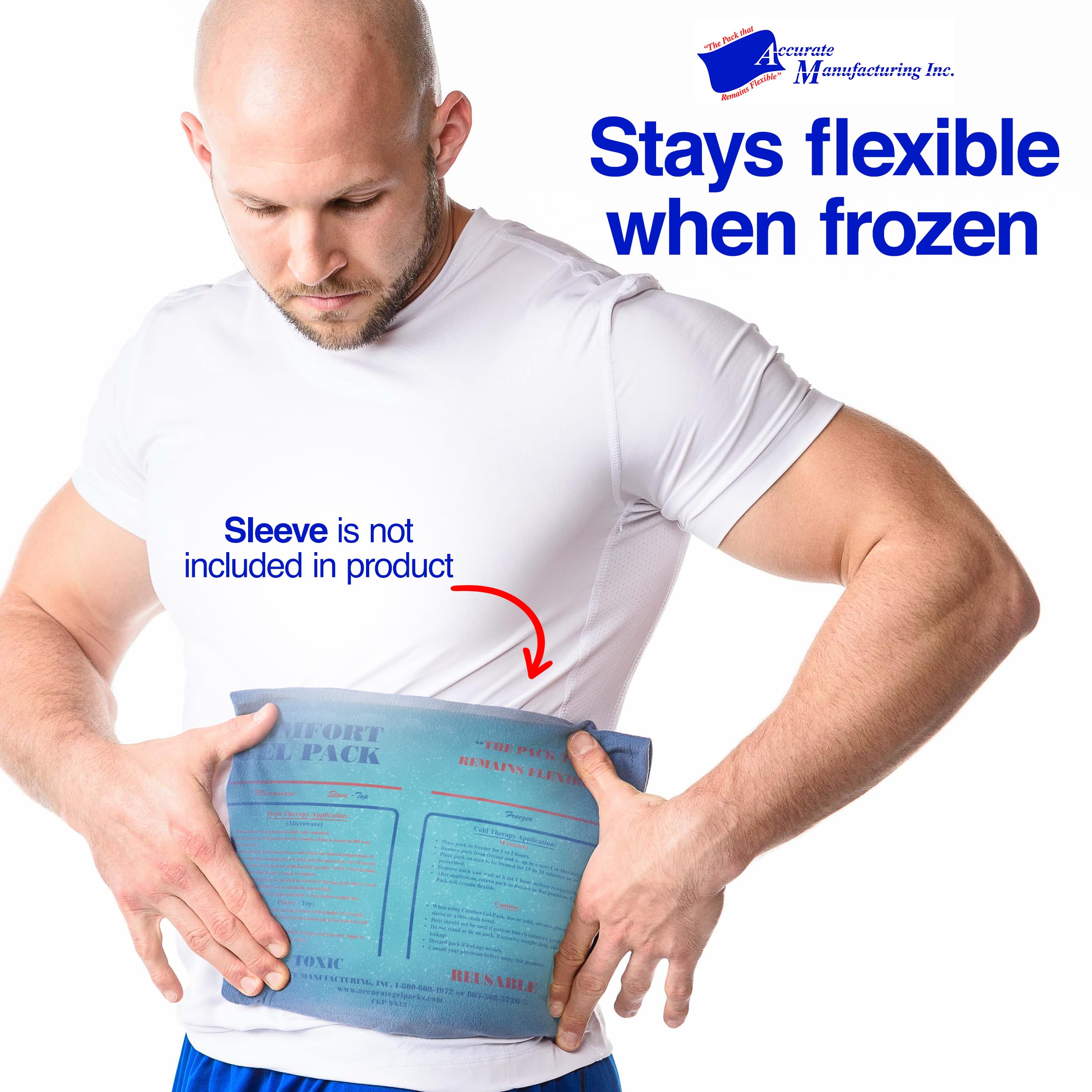 Pack gel Flexible Accurate Manufacturing pour le poignet, apaise les tensions après effort.