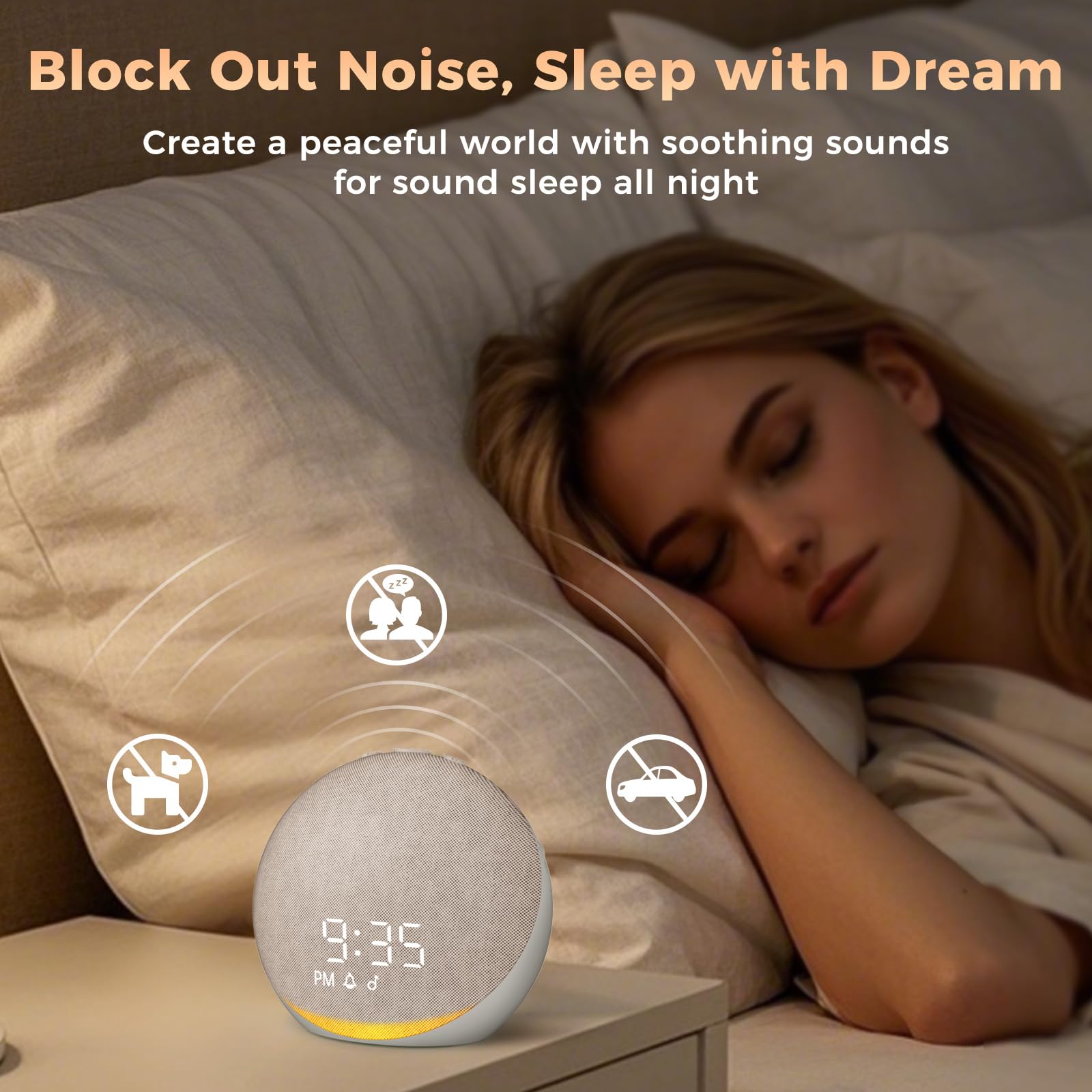 Acedeck Putty – réveil doux: affichage réglable pour nuits confortables.