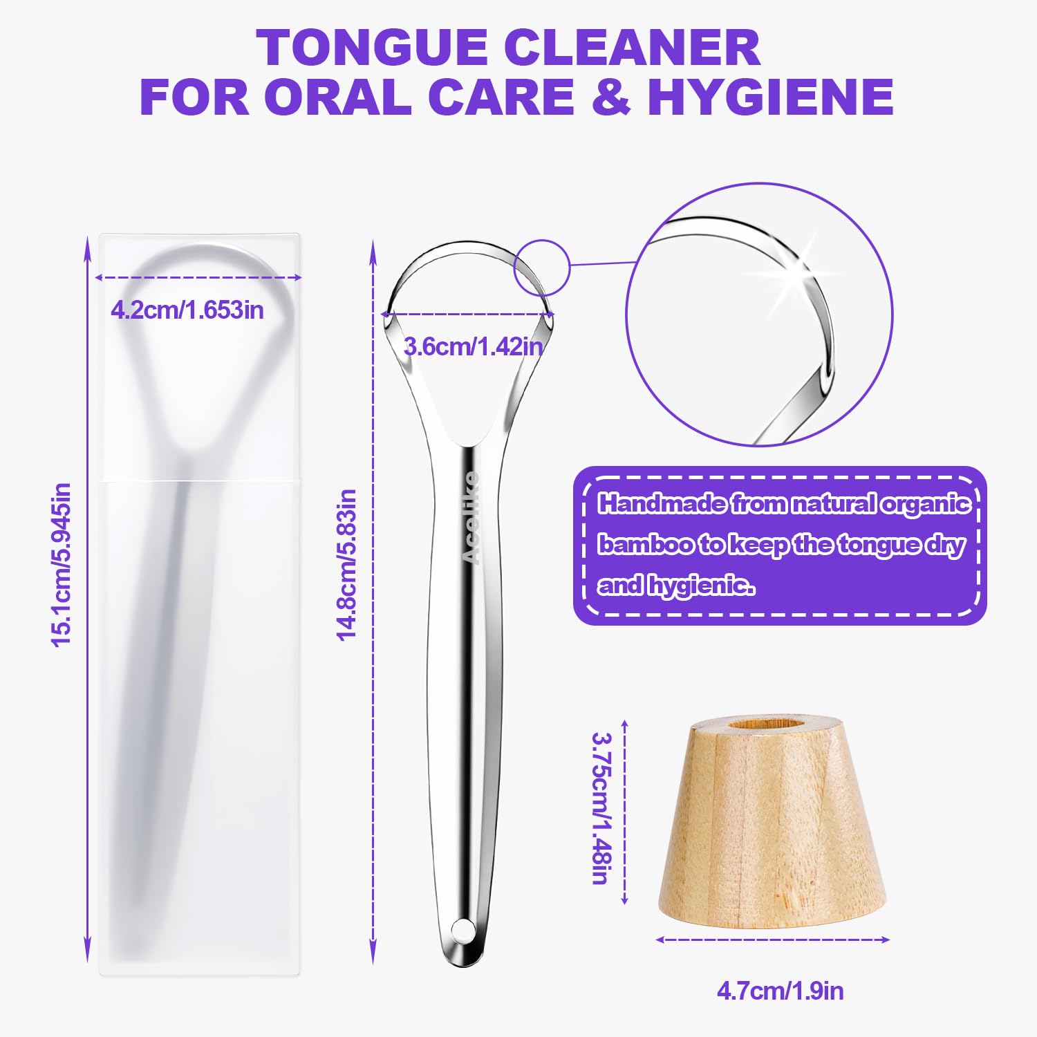 Acelike kit durable et hygiénique, rangement pratique et nettoyage facilité.