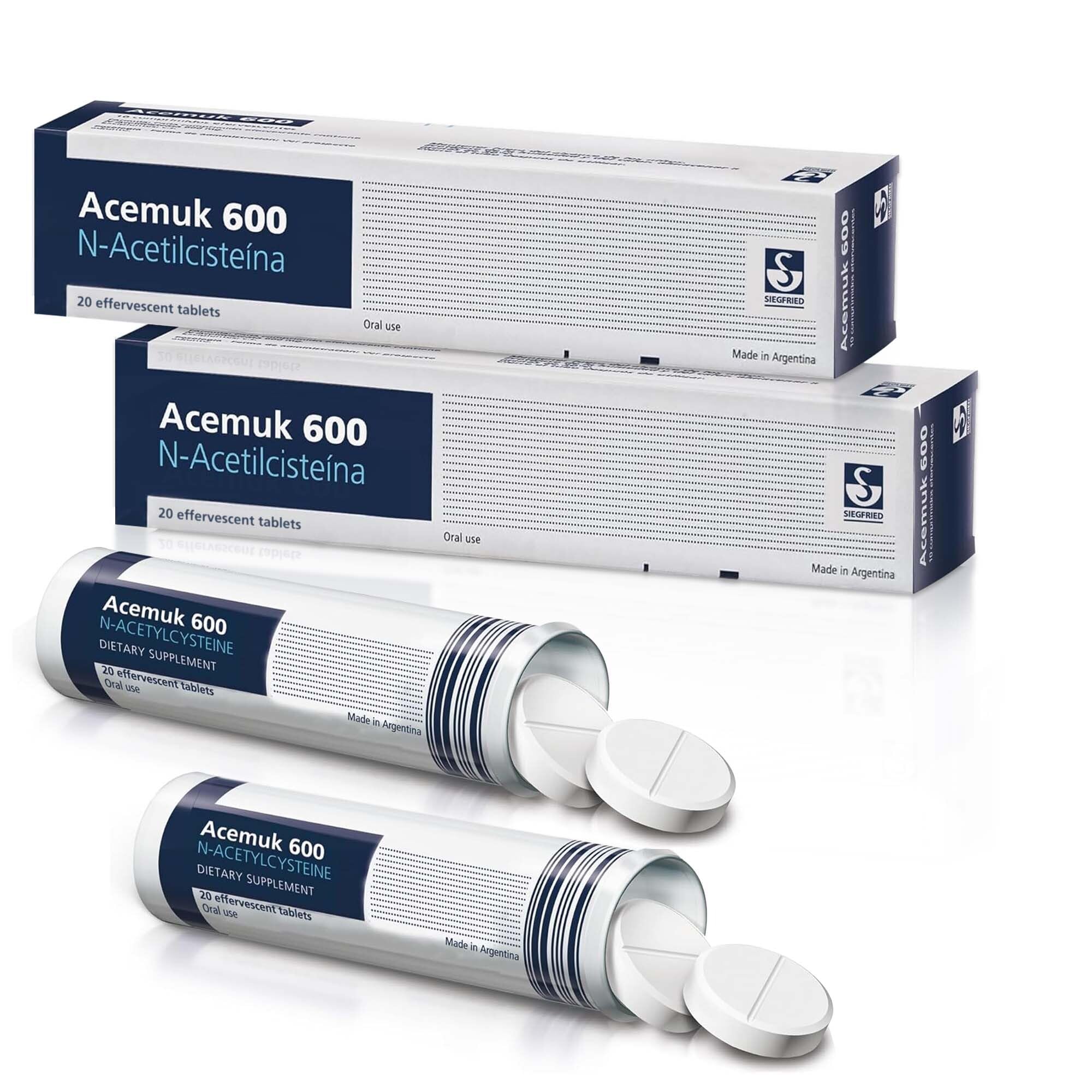 Acemuk NAC 600 – pack de comprimés, soutien pratique au quotidien.
