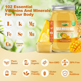 ACEYO gel seamoss, ingrédients naturels sans gluten ni colorants.