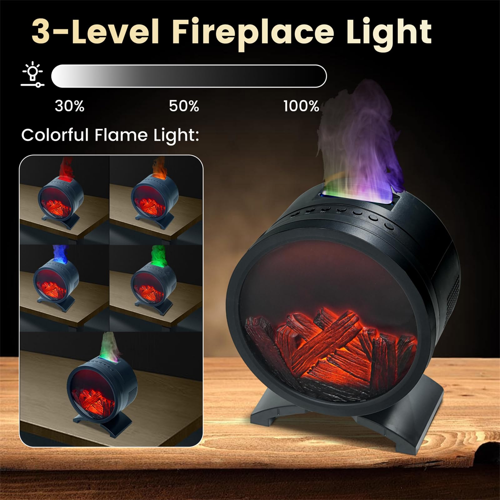 AChoice4U lampe flamme aux 5 couleurs pour ambiance relaxante.
