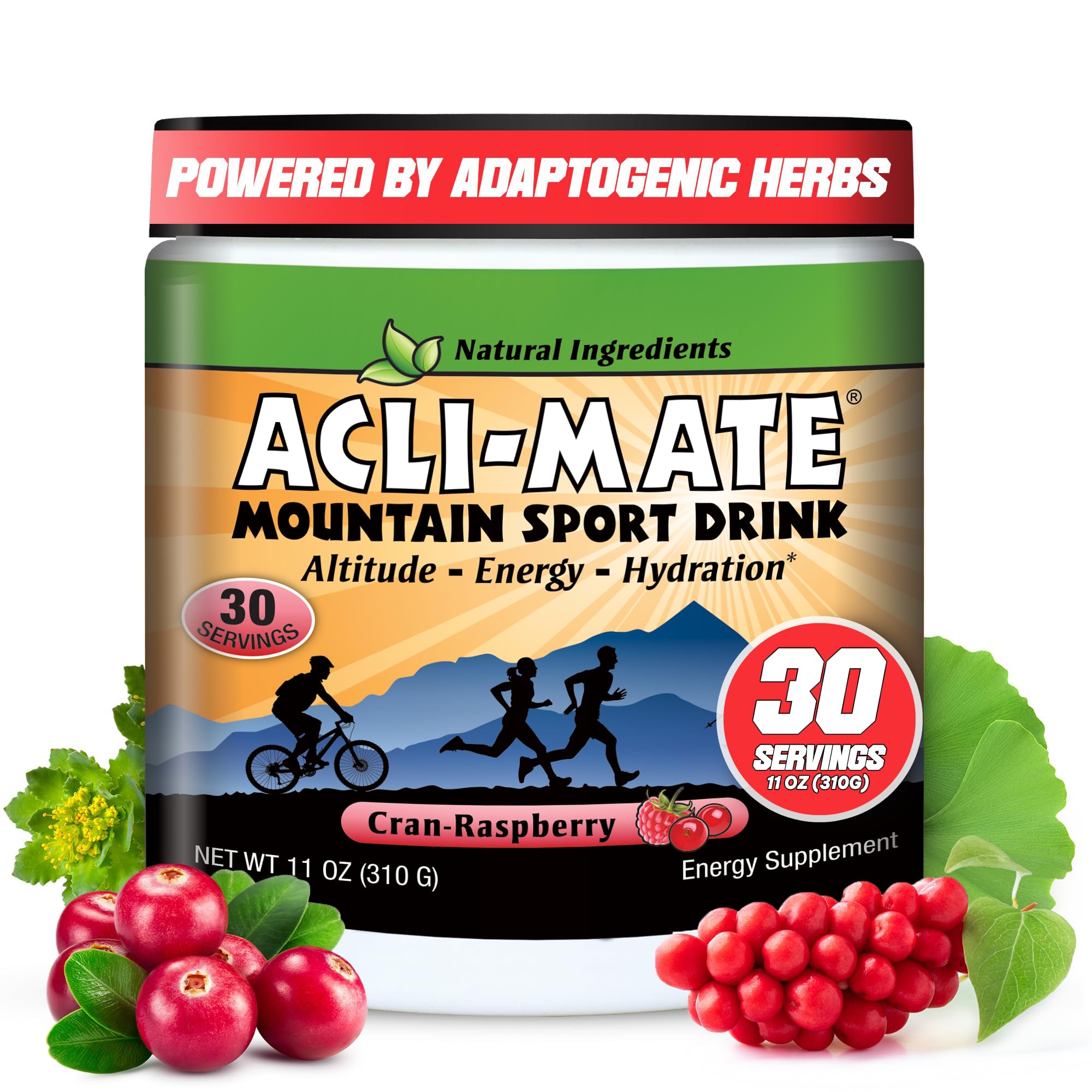 Acli-Mate Montagne poudre: hydratation et acclimatation efficaces en haute altitude.