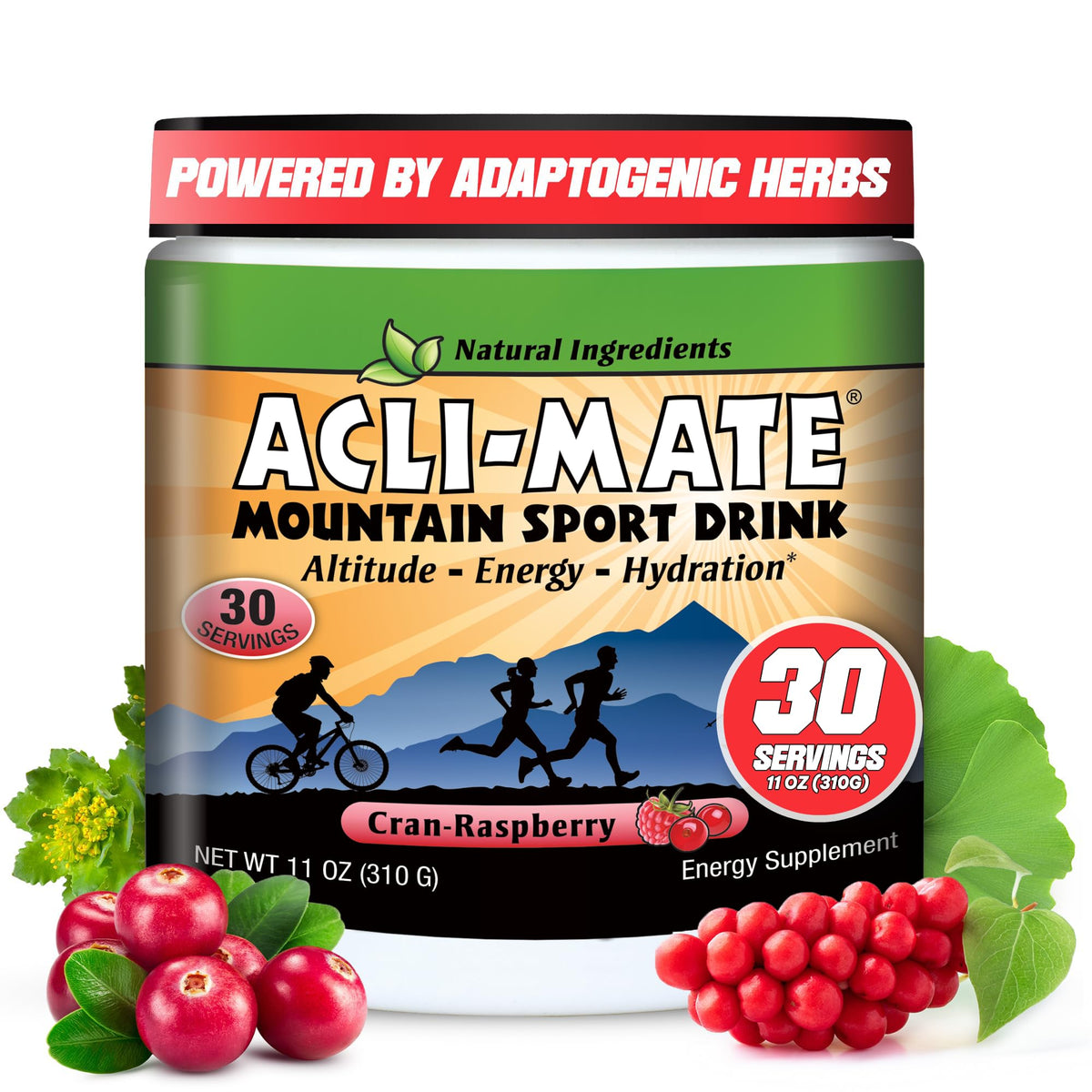 Acli-Mate Montagne poudre: hydratation et acclimatation efficaces en haute altitude.