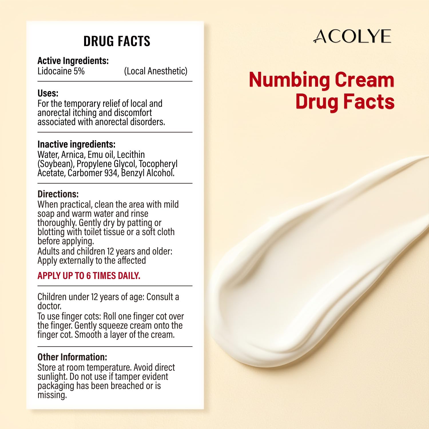 Acolye Crème format 60g: flacon compact et pratique.