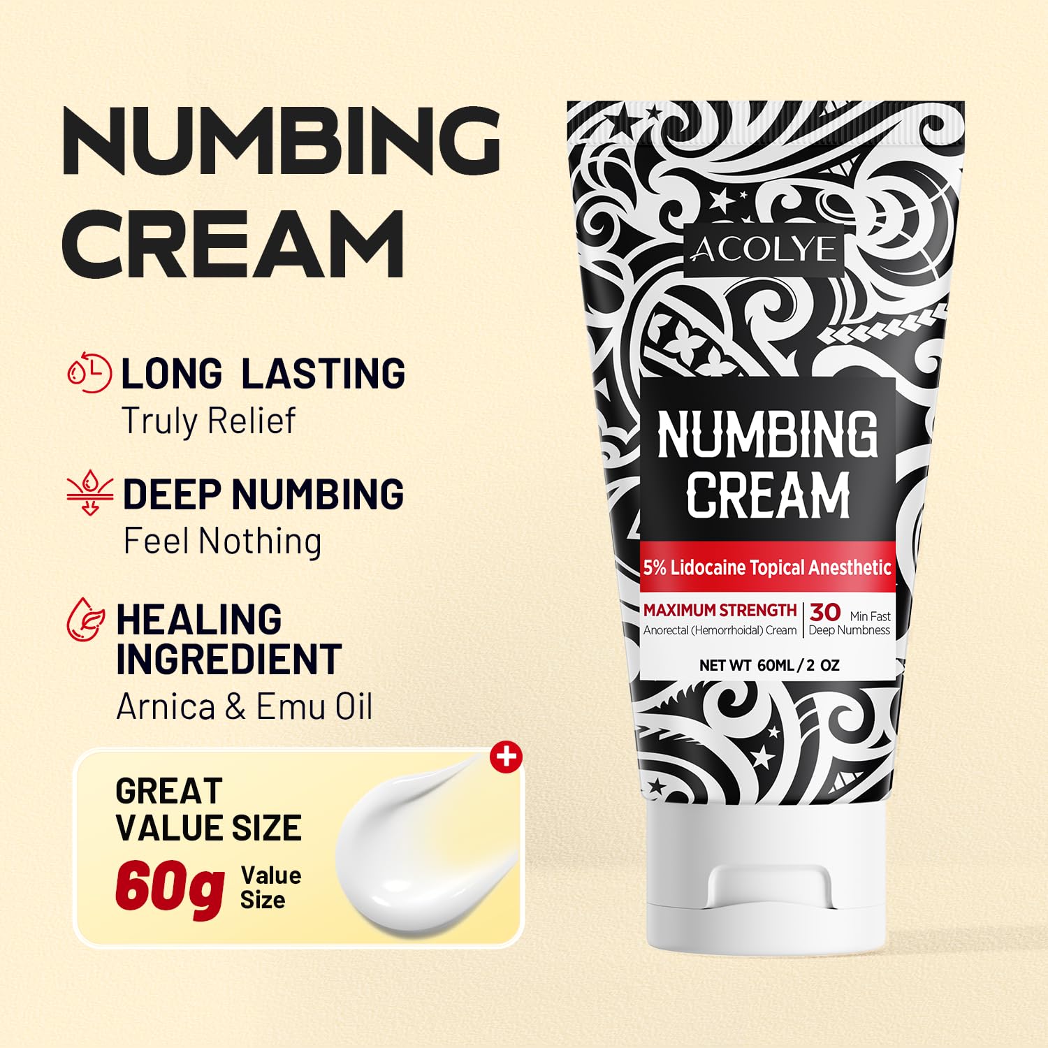 Acolye Crème formule eau-base inodore sans huile: texture légère.