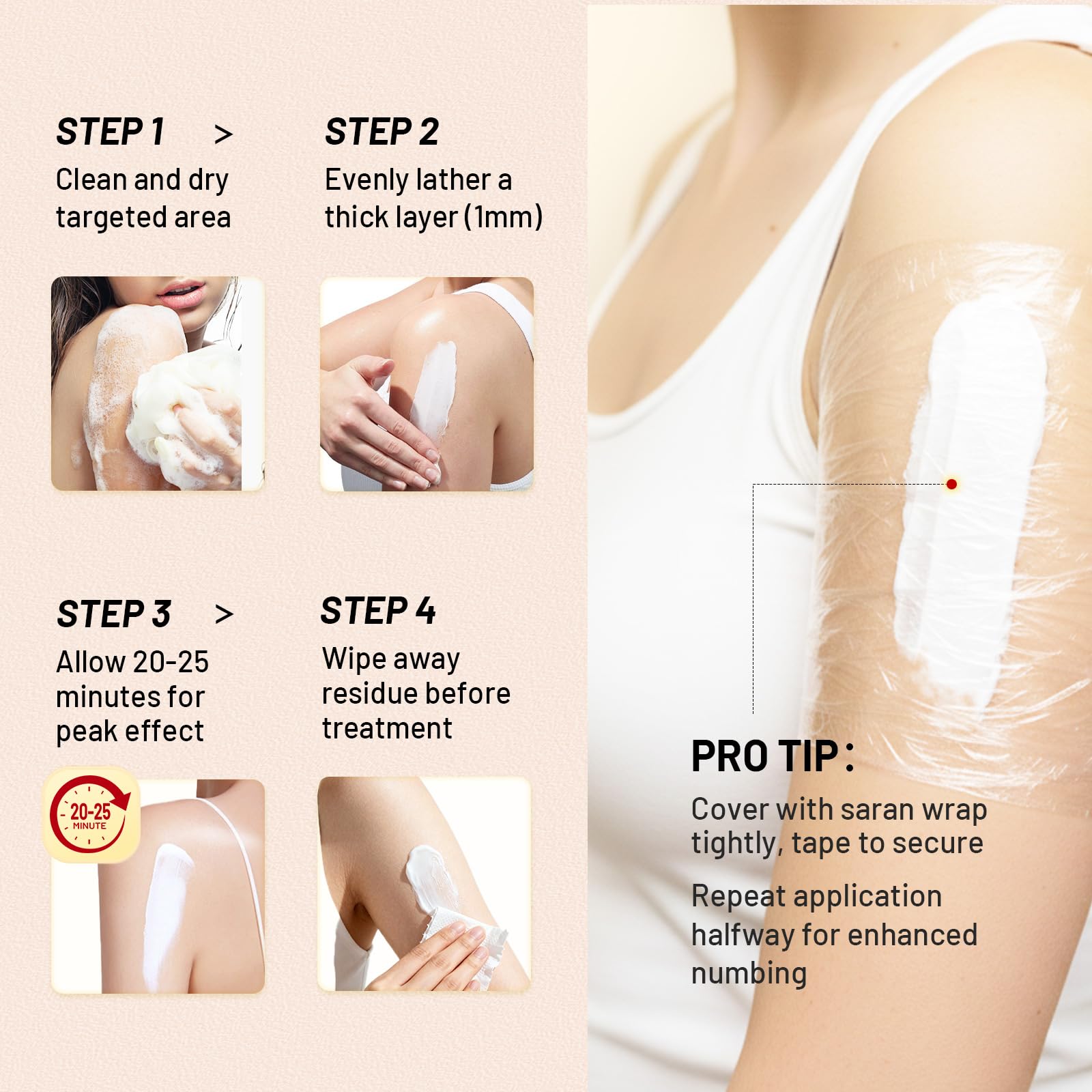 Texture crème lisse et agréable à étaler.
