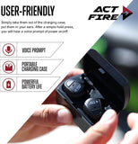ACT FIRES cordon-detachable et embouts inclus, adaptabilité et confort en déplacement.