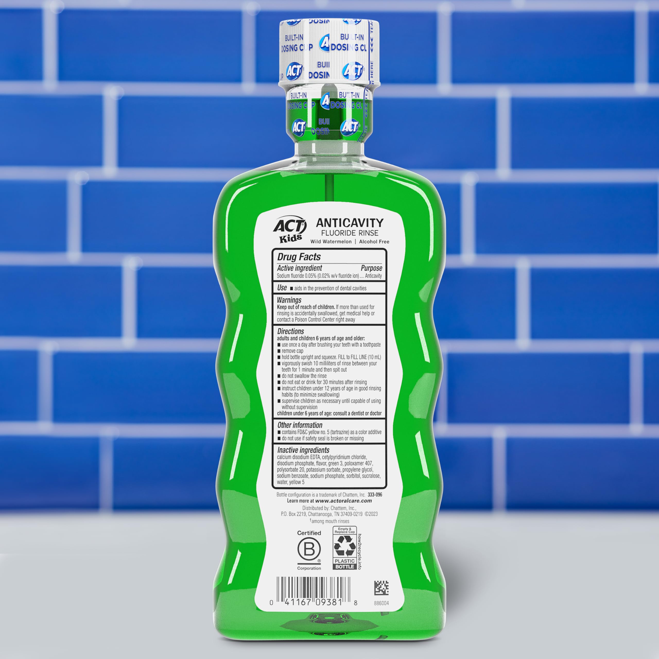 Doseur ACT Kids pour mesurer le fluorure avec précision.