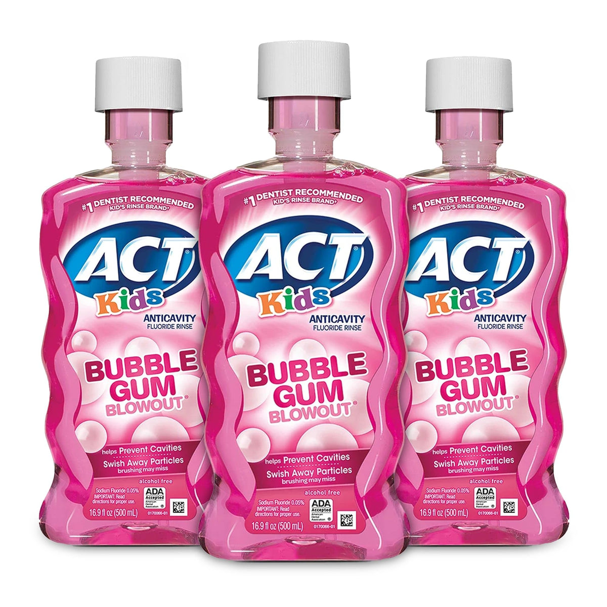 ACT Kids rinage fluorure bubble gum bouteille: rituel frais pour l hygiene bucco-dentaire